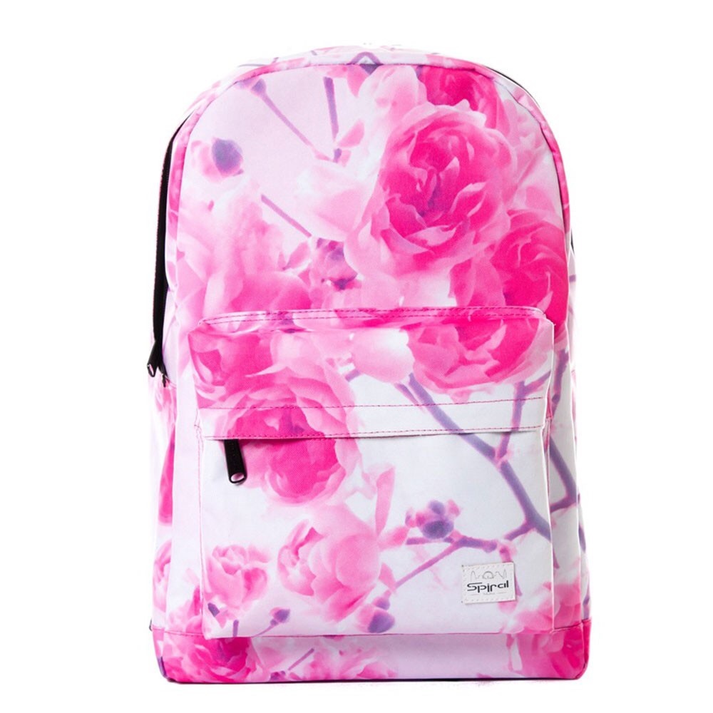 Spiral floral pink backpack